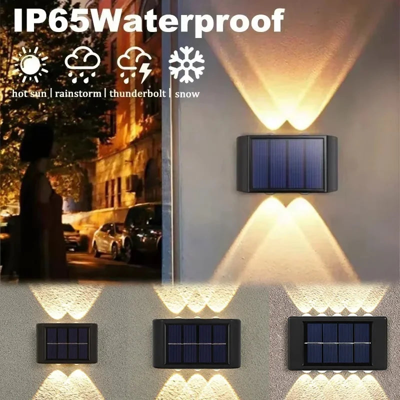 Up and Down Luminous Lighting LED Solar Wall Lamp