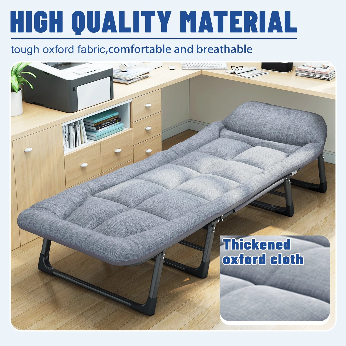 Portable Cot with Mattress for Adults