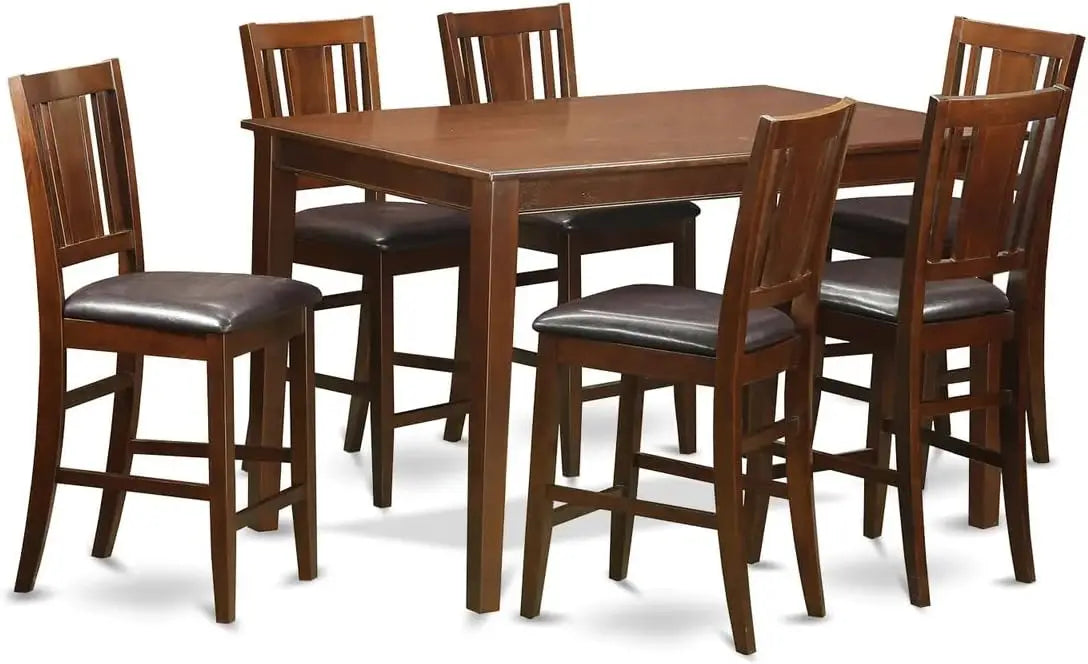 East West Furniture 7 Piece Counter Height Set