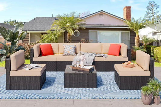 Outdoor Patio Sectional Rattan Furniture Sets