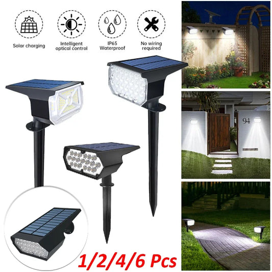 Solar Light with 2 Modes Garden Spotlight for Backyard Lawn Walkway