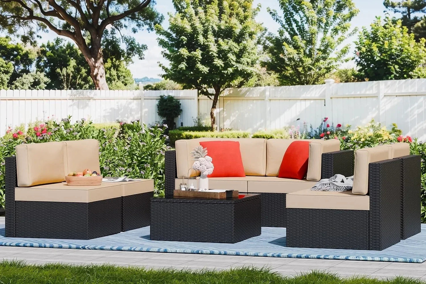 Outdoor Patio Sectional Rattan Furniture Sets