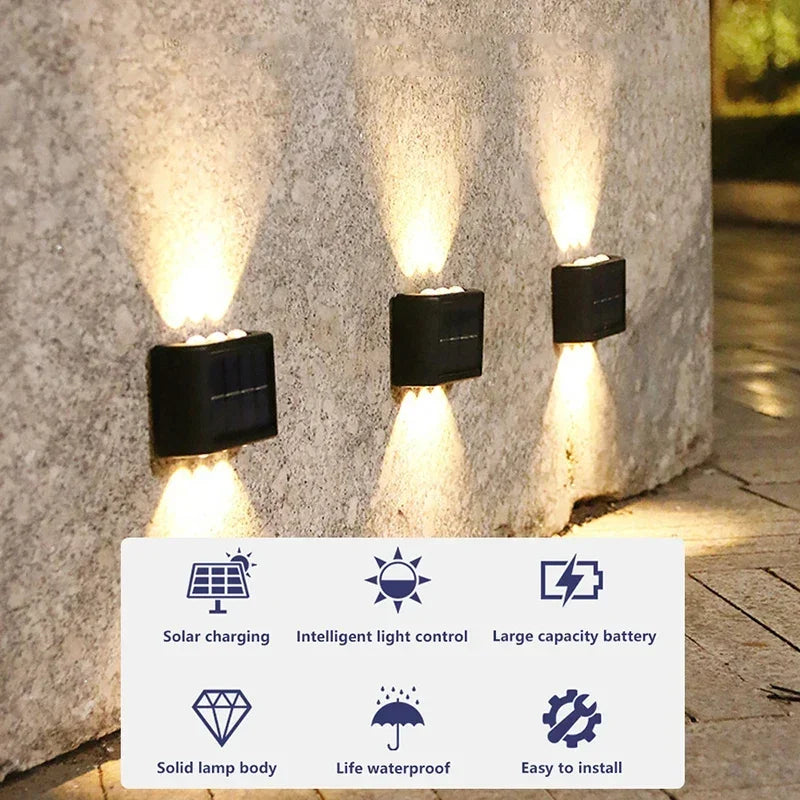 Up and Down Luminous Lighting LED Solar Wall Lamp