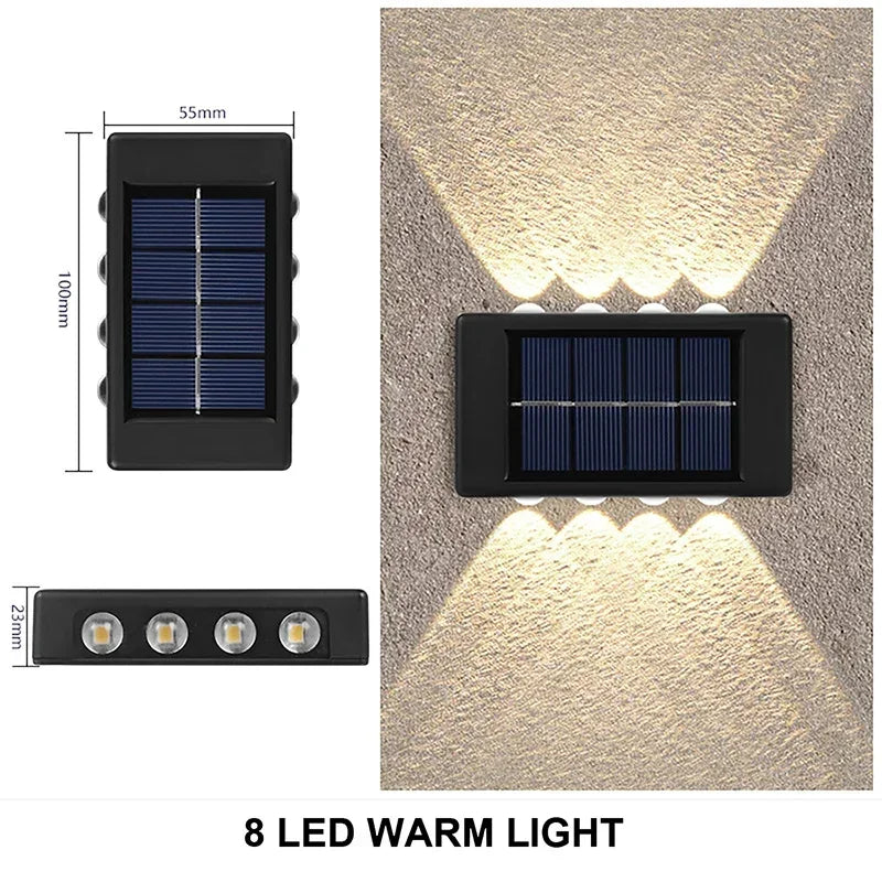 Up and Down Luminous Lighting LED Solar Wall Lamp