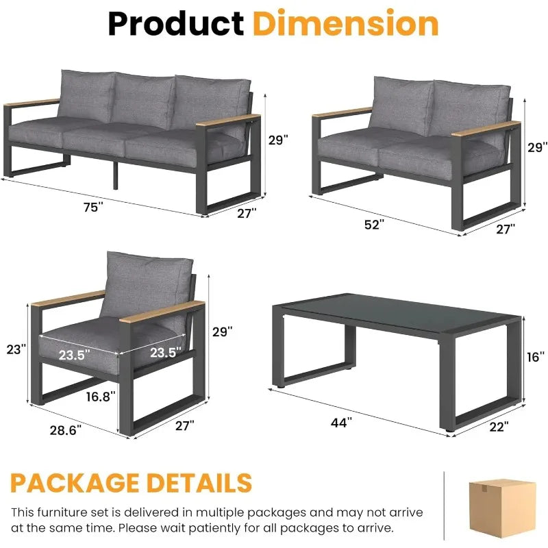 Aluminum Patio Furniture Set